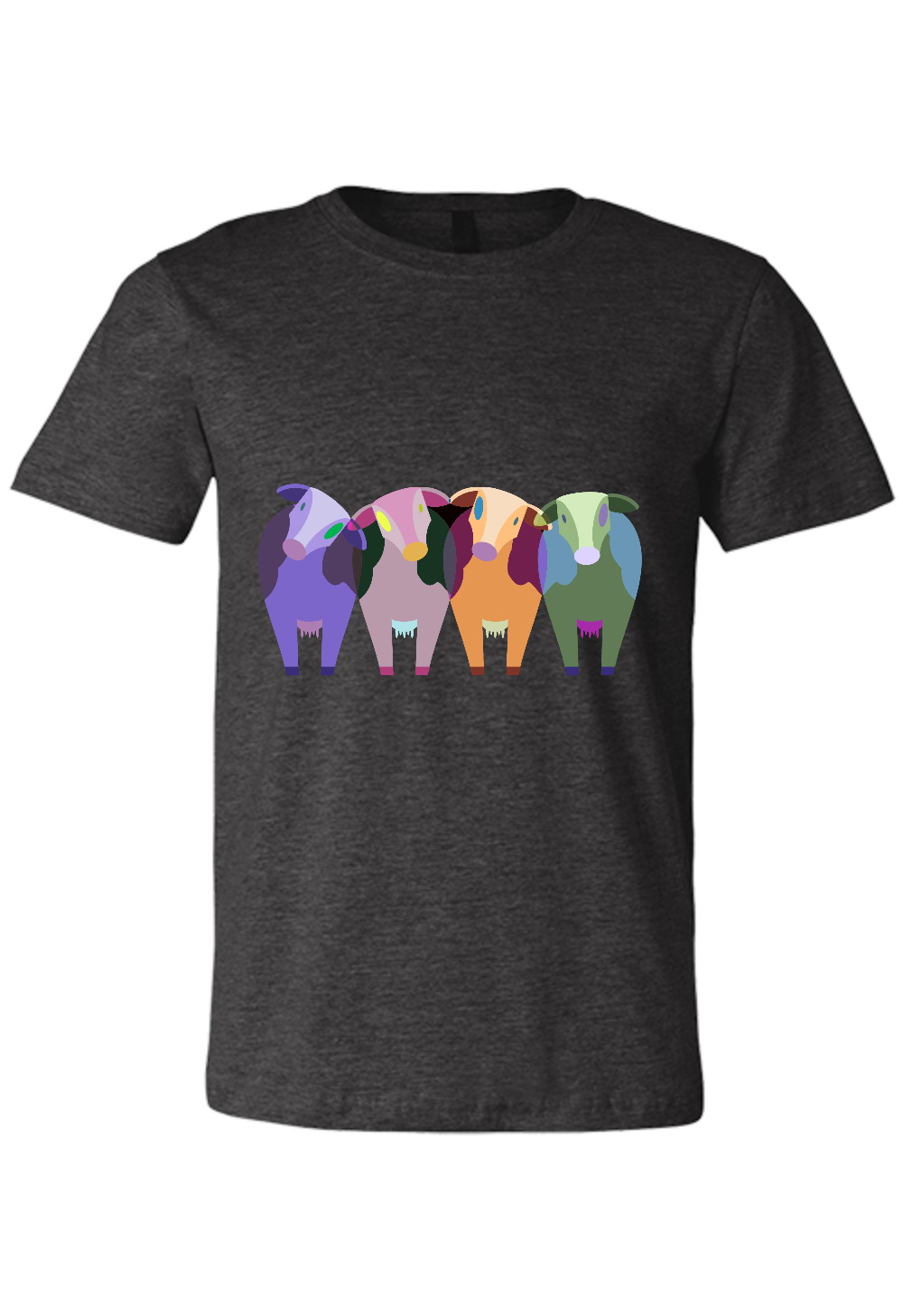 cows on a dark t-shirt